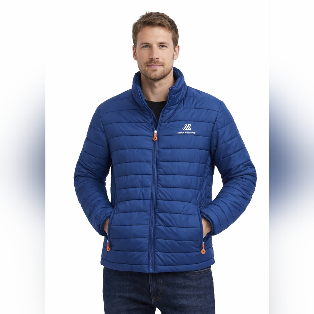 Swan Hellenic blue lightweight puffer jacket  Size M